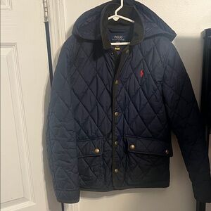 Polo by Ralph Lauren Quilted Navy Hooded Puffer Jacket